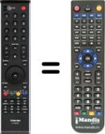 Comandos à distância equivalente Toshiba 40ZF355