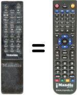 Comandos à distância equivalente Toshiba 2503SF