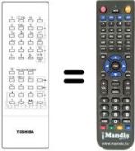 Comandos à distância equivalente Toshiba CT-9296