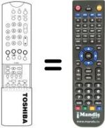 Comandos à distância equivalente Toshiba 2330-6234