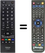 Comandos à distância equivalente Toshiba 22AV703