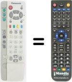 Comandos à distância equivalente Panasonic TX-29PX10D