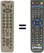 Comandos à distância equivalente Panasonic TX-29PS1D