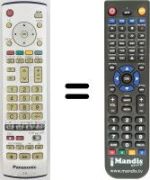Comandos à distância equivalente Panasonic TH-42PA30EJ