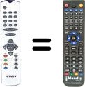 Comandos à distância equivalente Hitachi VS30018074