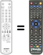 Comandos à distância equivalente Sony REMCON003