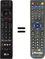 Comandos à distância equivalente LG 32LG4000-ZA