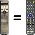 Comandos à distância equivalente LG RT34FB11RB