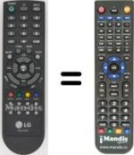 Comandos à distância equivalente LG 22LS4R