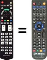 Comandos à distância equivalente Panasonic TX-L42ET50B
