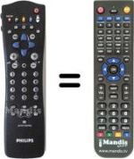 Comandos à distância equivalente Philips 29PT8004 / 12