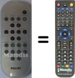 Comandos à distância equivalente Philips MCM240