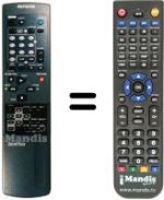 Comandos à distância equivalente Aiwa HV-FX3800