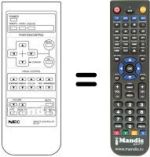 Comandos à distância equivalente Nec PX42