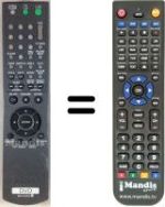 Comandos à distância equivalente Sony RMTD152E