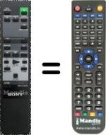 Comandos à distância equivalente Sony EV-C500E