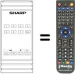 Comandos à distância equivalente Sharp RRMC-G0121C-ESA