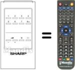 Comandos à distância equivalente Sharp RRMCG0123CESA