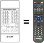 Comandos à distância equivalente Sharp RRMCG0292CESA