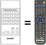 Comandos à distância equivalente Sharp RRMCG0303CESA