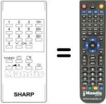 Comandos à distância equivalente Sharp RRMCG0466CESB