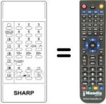 Comandos à distância equivalente Sharp RRMCG0483PESB