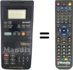 Comandos à distância equivalente Sharp VC-TS313RM
