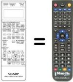 Comandos à distância equivalente Sharp RRMCG0570GESA