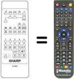 Comandos à distância equivalente Sharp RRMCG1021BMSA