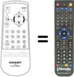 Comandos à distância equivalente Sharp RRMCG1051BMSA