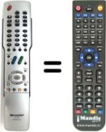Comandos à distância equivalente Sharp LC-32GA4U