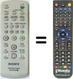 Comandos à distância equivalente Sony HCD-EC50