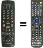 Comandos à distância equivalente Samsung AA59-00007B
