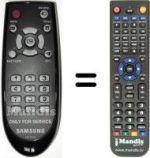 Comandos à distância equivalente Samsung LE37A567P2W/XXE