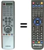 Comandos à distância equivalente Samsung LE40R86WDX/XEC