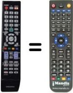 Comandos à distância equivalente Samsung UE40B7000WWXXN