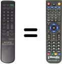Comandos à distância equivalente RM861