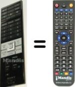 Comandos à distância equivalente Sony XEL-1