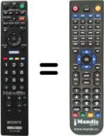 Comandos à distância equivalente Sony KDL-32V5500
