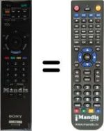 Comandos à distância equivalente Sony KDL-32EX600