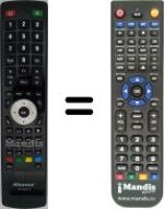 Comandos à distância equivalente Hisense LHDN32W12EU