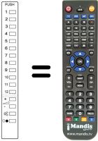 Comandos à distância equivalente Panasonic TNQ1420