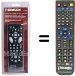 Comandos à distância equivalente Thomson V1601