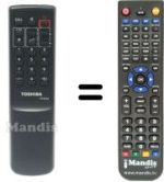 Comandos à distância equivalente Toshiba 21R01F