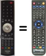 Comandos à distância equivalente Toshiba 32A3032DG