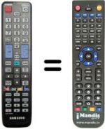 Comandos à distância equivalente Samsung UE32D5000