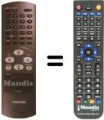 Comandos à distância equivalente Toshiba V220W