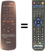 Comandos à distância equivalente Toshiba V304T