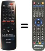 Comandos à distância equivalente Toshiba V705W