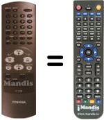 Comandos à distância equivalente Toshiba V720W